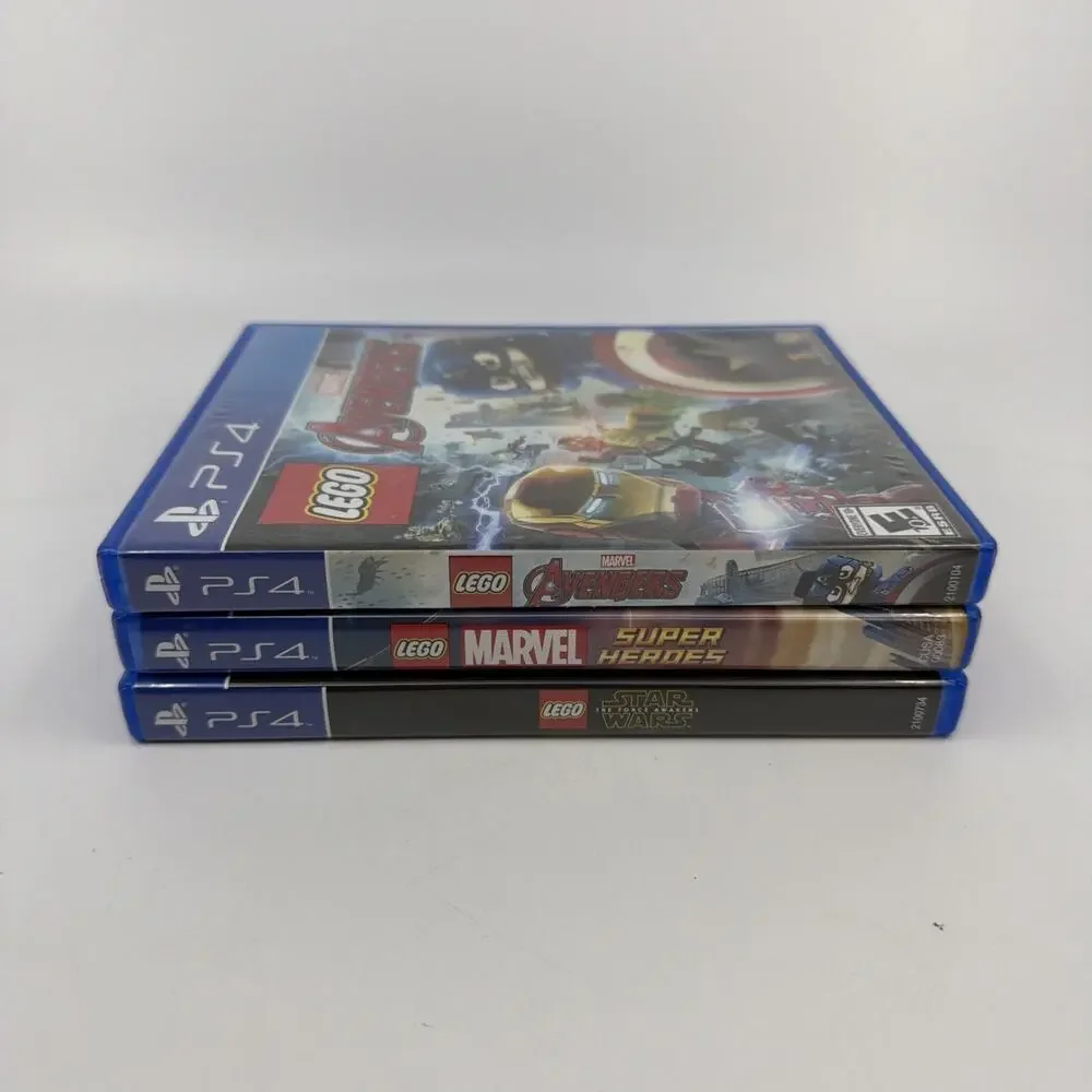 PS4 LEGO Game Lot Marvel Super Heroes Avengers Star Wars Force Awakens CIB